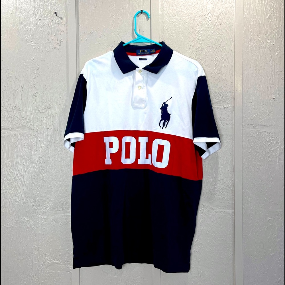 Men’s XL Navy Blue and Red Ralph Lauren Polo